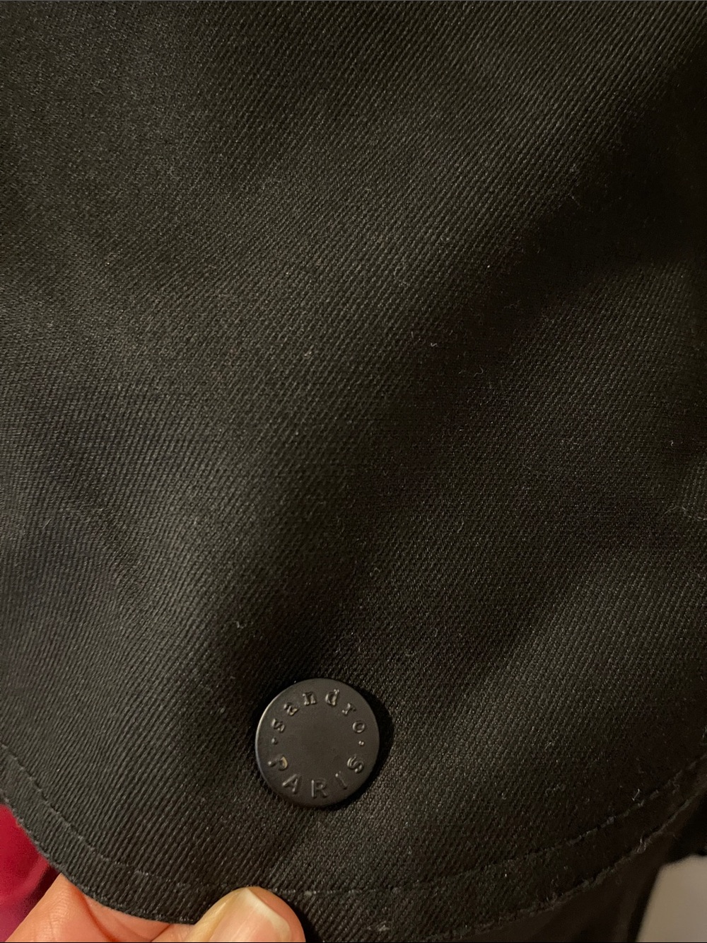 Sandro 42 Elegant Black Pleated Long Dress Trench Coat - Picture 4 of 5